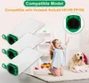 A child and a dog are playing on a rug in a room, with vacuum cleaner bags in the foreground. Produktbild-Vorschau