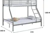 Letto a castello "Leo" in metallo con rete a doghe - 90/140 Anteprima dell’immagine prodotto 3