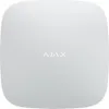 A white Ajax Hub 2 Plus Jeweller alarm control panel is shown from a top-down perspective against a white background. Podgląd zdjęcia produktu