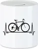 Fahrrad Spardose Heartbeat Geschenk Fahrradfahrer Radfahrer Produktbild-Vorschau 1