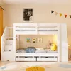 Merax Etagenbett 90x200cm mit Schreibtisch, Kinderbett mit Produktbild-Vorschau 6