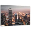 Leinwandbild wolkenkratzer bei nacht 100x70 cm Feeby lila Produktbild-Vorschau 1