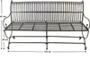 DanDiBo panca da giardino in metallo marrone resistente Anteprima dell’immagine prodotto 5