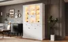 Vitrinenschrank 119,5 x 40 x 180 cm, 21 Ablagefächer, 4 Produktbild-Vorschau 13