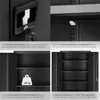 tectake Aktenschrank Stahl schwarz - 5 verstellbare Böden, Produktbild-Vorschau 4