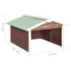 vidaXL Garage per robot tagliaerba 72x87x50 cm in legno di Anteprima dell’immagine prodotto 11