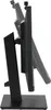 A side view of a black computer monitor on a stand. Produktbild-Vorschau