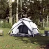 vidaXL Kuppel-Campingzelt 3 Personen Weiß Verdunkelt Quick Produktbild-Vorschau 3