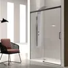 Duschwand mit Schiebetür GLASÉ schwarz - 130 cm ohne Produktbild-Vorschau 2