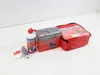 A set of car tire repair tools, including a compressor, sealant, and accessories, laid out on a white surface. Produktbild-Vorschau
