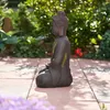 XXL Antiker Buddha 50cm braun / grün Garten Deko Figur Produktbild-Vorschau 4