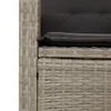 Gartensessel mit Kissen Verstellbar Hellgrau Poly Rattan Produktbild-Vorschau 11
