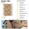 AMK Fassadenpaneel 100 Mix-Sand mit Ziegeloptik und sichtbarer feiner Netzstruktur Produktbild-Vorschau