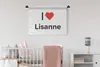 MuchoWow® Wandteppich Wandbehang Ich liebe - Lisanne - Produktbild-Vorschau 2