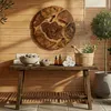 Wand-Deko aus Teakholz BAGIAN rund 40 cm Unikat Wandbild Produktbild-Vorschau 3
