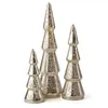 LED-glazen kerstboom, set van 3, zilver, op batterijen, met Productafbeelding-voorbeeld 4