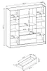 BETTSO Moderner LYKE Kleiderschrank mit Glasfront Eiche Produktbild-Vorschau 4