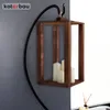 KOTARBAU® Lanterne en bois Marron 20 x 20 x 34,5 cm Voir les images du produit 2