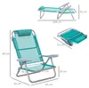 Outsunny 2er Set Campingstühle Faltstuhl mit 6-fach Produktbild-Vorschau 3