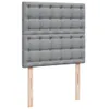 vidaXL Boxspringbett mit Matratze Hellgrau 80x200 cm Stoff Produktbild-Vorschau 7