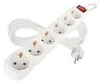 Steckdosenleiste 5 m / 6 Steckdosen / Schalter / weiß / PVC / 1,5 mm2 Produktbild-Vorschau