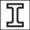 A black and white graphic of the letter 'I' with thick outlines, set against a white background. Voir les images du produit