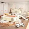 A child's bedroom with a themed bed, slide, and toy car. Podgląd zdjęcia produktu