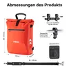 Wiltec 3 in 1 borsa portapacchi rosso, borsa da bicicletta Anteprima dell’immagine prodotto 3
