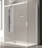 Duschwand mit Schiebetür GLASÉ weiß - 140 cm mit Produktbild-Vorschau 1
