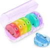 SUKUOS Tablettenbox 7 Tage Morgens Abends, Pillendose Rund, Produktbild-Vorschau 1