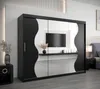 Kleiderschrank ROZALIE – Breite 250 cm, schwarz Produktbild-Vorschau 1