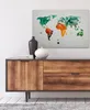 Leinwandbild Abstrakt 60 x 90 cm - Wandbild Weltkarte Bunt Produktbild-Vorschau 4
