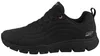Das Bild zeigt einen schwarzen Freizeitschuh von der linken Seite. Der Schuh hat eine weiße Sohle und schwarze Schnürsenkel. Produktbild-Vorschau