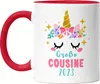 Große Cousine 2023 Tasse Rot Lieblingscousine Geschenkidee Produktbild-Vorschau 1
