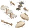 7 tlg. Katzen Kletterwand Set, Wandkratzbaum Produktbild-Vorschau 3