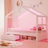 Flieks Kinderbett Hausbett 90x190cm mit Led, Kinder Produktbild-Vorschau 1