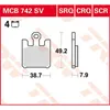 TRW Bremsbelagsatz MCB742CRQ ZX12R ZXT20A GSX-R1000 WVBZ Produktbild-Vorschau 2
