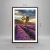 Gerahmtes Poster - Schwarzer Rahmen - Lavendel Berge Feld - Produktbild-Vorschau 5