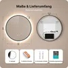Mirlux LED Badspiegel rund 80 cm mit schwarzem Rahmen Produktbild-Vorschau 7
