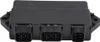 A black electronic control unit with three connectors. Voir les images du produit