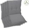 A stack of four gray chair cushions. Produktbild-Vorschau
