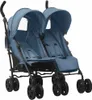 vidaXL Sourozenecký kočárek Navy Blue Steel Náhled obrázku produktu 4