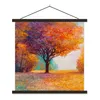 MuchoWow® Textilposter Ölgemälde - Baum - Farben 90x90 cm Produktbild-Vorschau 1