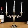 Metall-Kerzenhalter, 3-armig, Gold, 26,5x27 cm Podgląd zdjęcia produktu