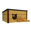 QLS Zateplený dřevěný domek pro kočky 73×52×38 cm se Náhled obrázku produktu 10