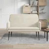 vidaXL Ławka kremowa 108x79x79 cm aksamitna Podgląd zdjęcia produktu 2