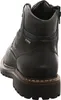 A close-up rear view of a black leather boot. Produktbild-Vorschau