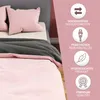 Moderní plyšové povlečení na zip - jednobarevné, Náhled obrázku produktu 4