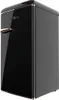 A black refrigerator with gold accents. Náhled obrázku produktu