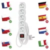 Prodlužovací kabel 2 m / 5 zásuvek / s vypínačem / bílý / PVC / 1 mm2 Náhled obrázku produktu
